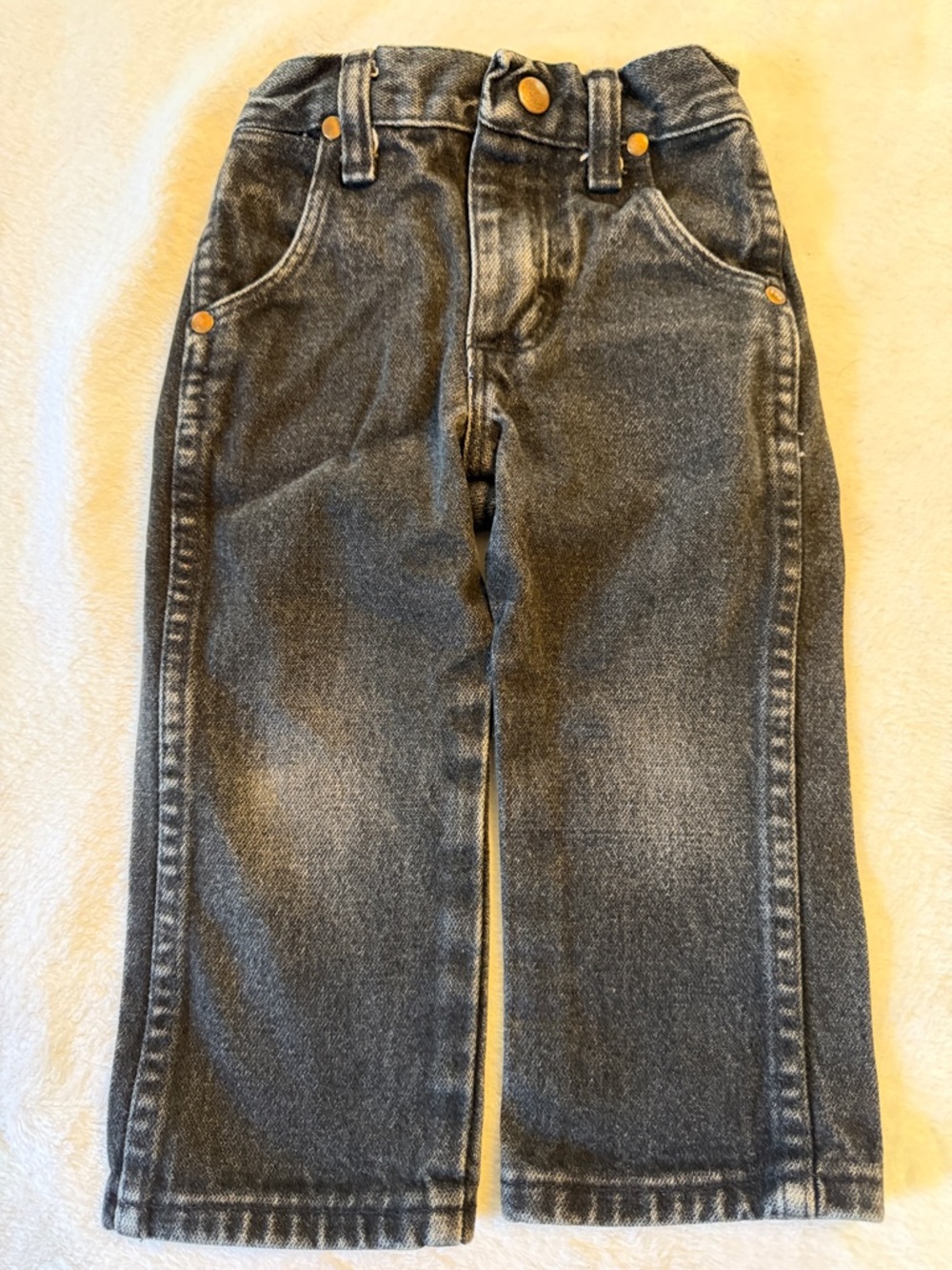 Wrangler Black Wash Straight-Leg Kids Jeans